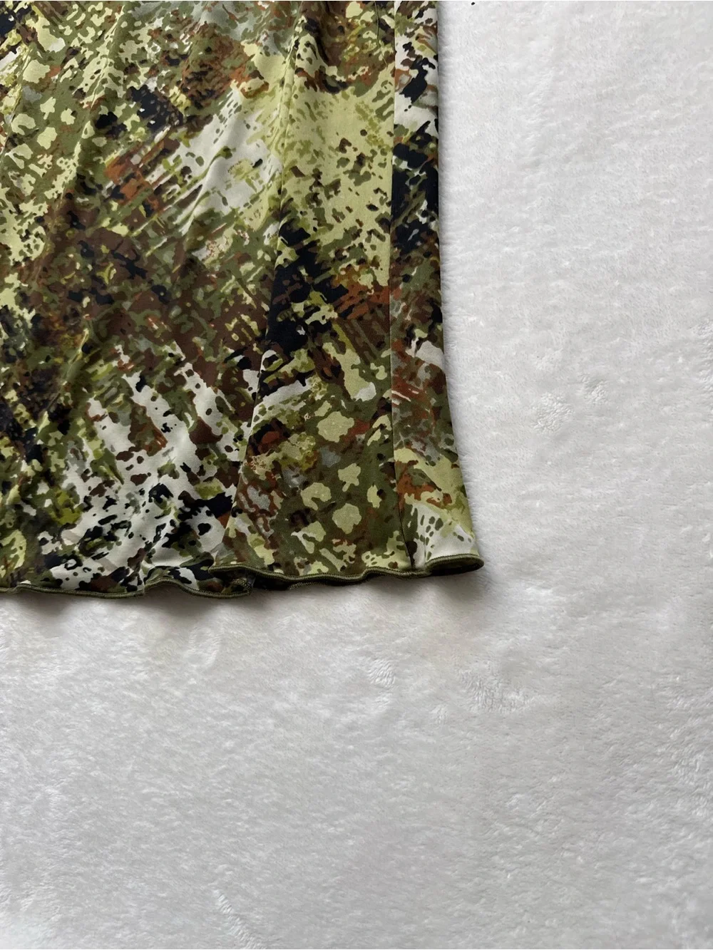 Y2k Green Camo-Print Women's Skirt